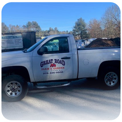 Local DeliveryGreat Road Farm & Garden pickup truck for local delivery