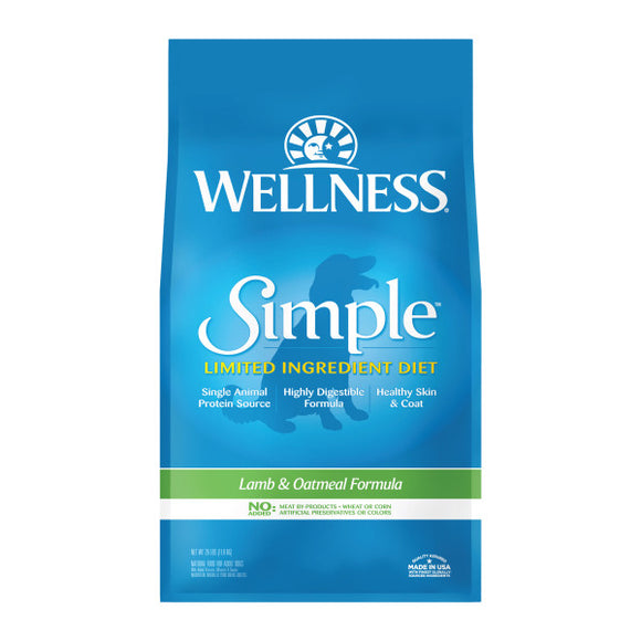 Wellness Simple Natural Limited Ingredient Diet Lamb and Oatmeal Recipe Dry Dog Food