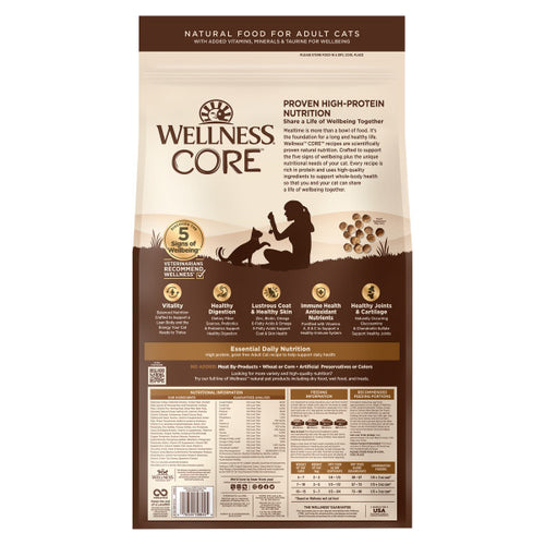Wellness CORE Natural Grain Free Original Turkey, Chicken, Whitefish & Herring Recipe Dry Cat Food
