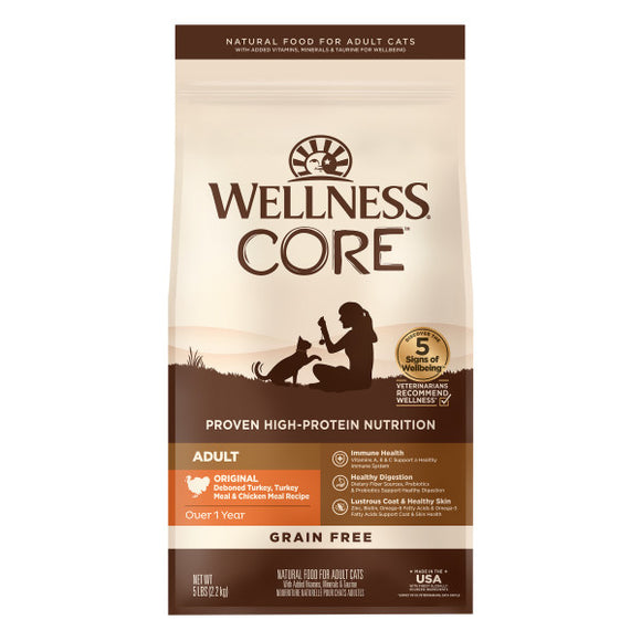 Wellness CORE Natural Grain Free Original Turkey, Chicken, Whitefish & Herring Recipe Dry Cat Food