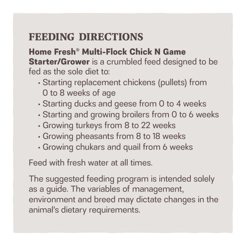Blue Seal Home Fresh Multi-Flock Starter/Grower Pellets