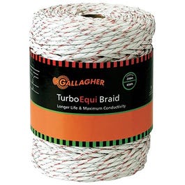 Electric Fence Turbo Equibraid, Ultra White, 1/8-In. x 656-Ft.