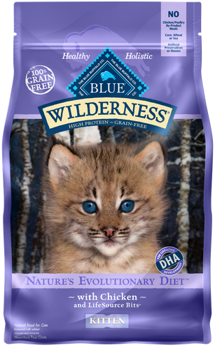 Blue Buffalo Wilderness Grain Free Chicken High Protein Recipe Dry Kitten Food