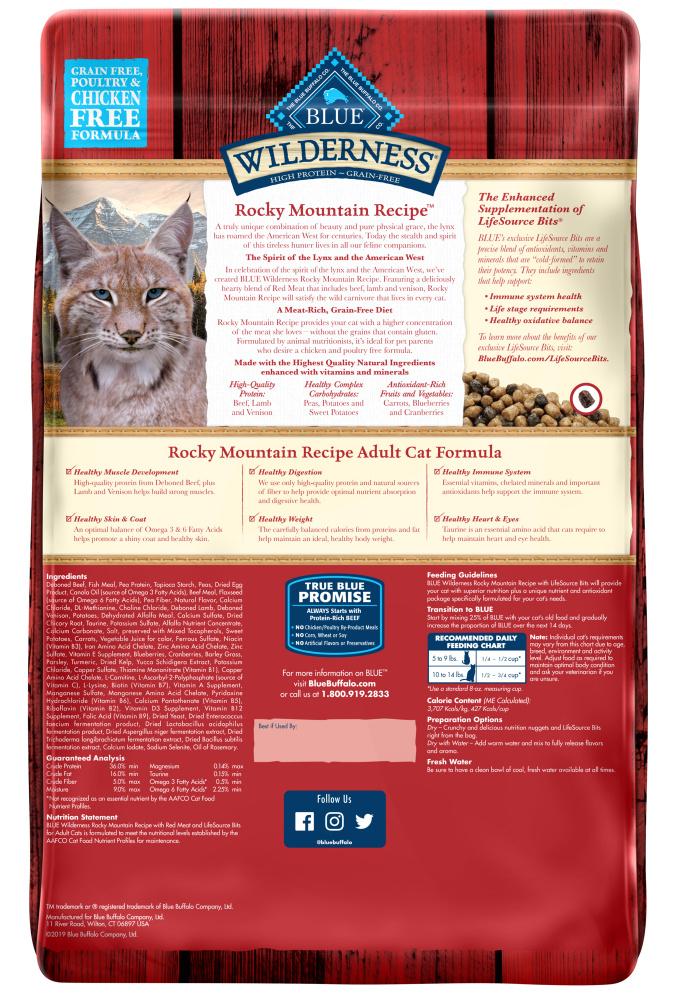 Blue wilderness rocky outlet mountain recipe cat food