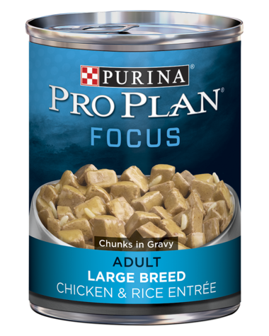 Purina Pro Plan FOCUS Adult Large Breed Chicken & Rice Entrée Chunks In Gravy Wet Dog Food (13 oz)