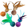 SPOT WUGGLE WOOL BALL W/ FEATHERS